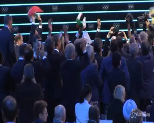 Olimpiadi 2026 a Milano-Cortina, la festa della delegazione italiana