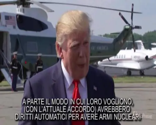 Trump avvisa l'Iran: "Non avrà mai un'arma nucleare"