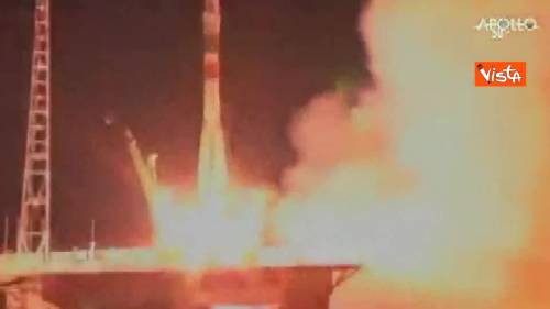 Il lancio della Soyuz con a bordo Luca Parmitano, partita la missione Beyond
