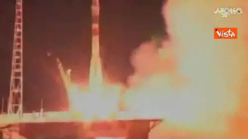 Il lancio della Soyuz con a bordo Luca Parmitano, partita la missione Beyond
