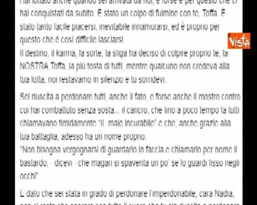 Morta Nadia Toffa, il messaggio di addio de 'Le Iene' 