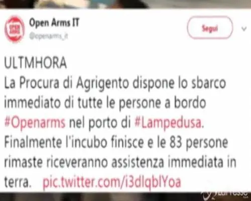 Open Arms, sbarcati tutti i migranti