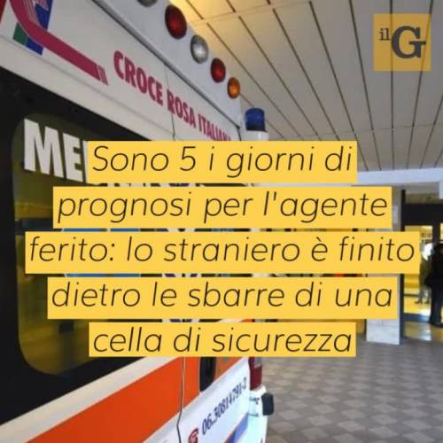 Pusher gambiano aggredisce agenti durante controllo e ne ferisce uno