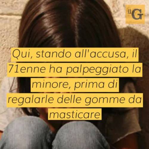 Orrore nel retrobottega: 71enne palpeggia una bimba di 9 anni