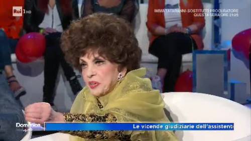 Gina Lollobrigida ospite nella seconda puntata di Domenica In 