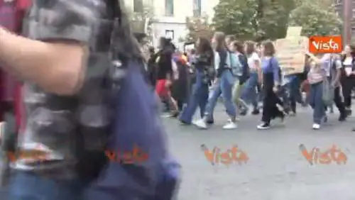 Fridays for Future, Sala sfila in corteo con gli studenti