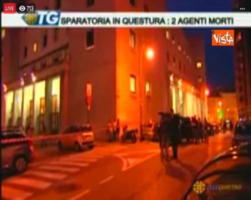 Sparatoria in questura Trieste, morti due agenti. Il servizio 