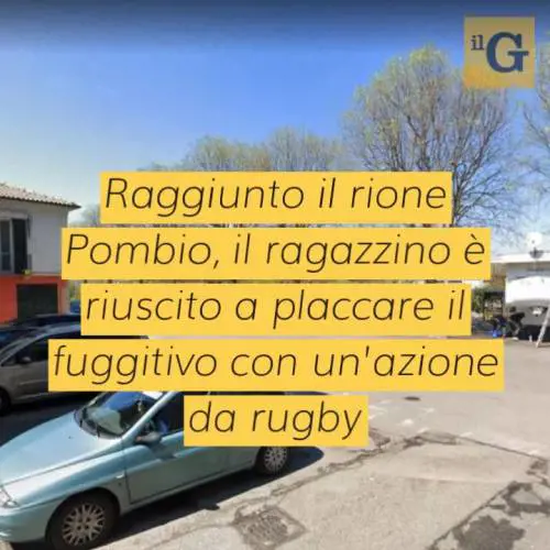 Il 13enne, figlio di un poliziotto, insegue e blocca un ladro