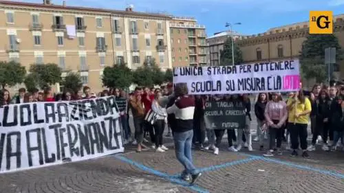 Chieti, la protesta degli studenti