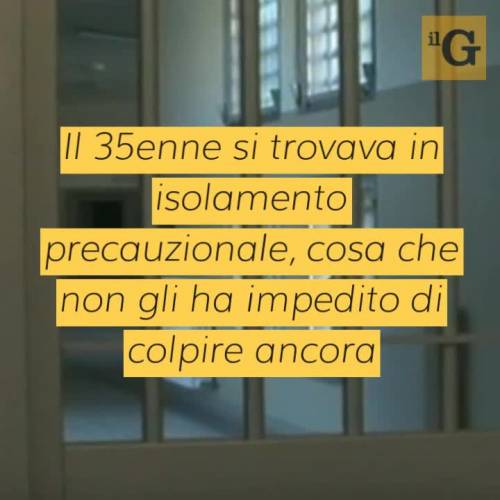 Sfregia in volto agente con arma rudimentale, detenuto straniero plurirecidivo