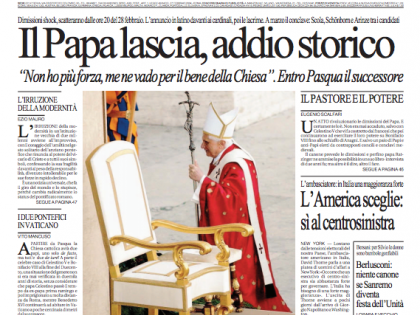 Le prime pagine dei quotidiani nazionali