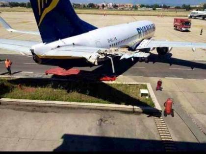Ciampino, aereo in sosta urta un edificio dei Vigili