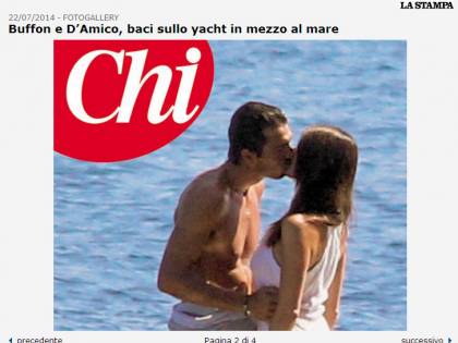 Buffon-D'amico e i baci sullo yacht