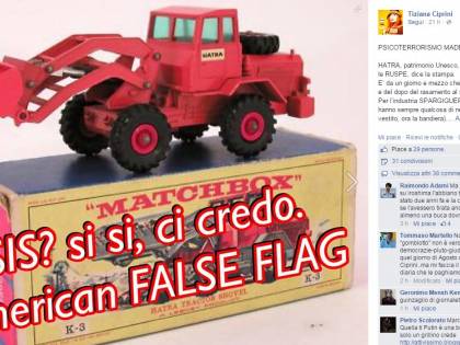 La complottista grillina: "La distruzione di Hatra? Psicoterrorismo Usa"