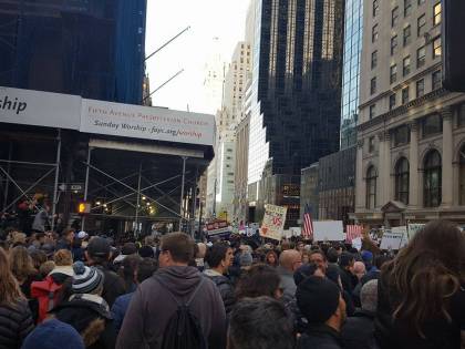 New York, la manifestazione anti-Trump
