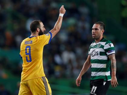 Higuain salva la Juventus in Portogallo: finisce 1-1 in casa dello Sporting