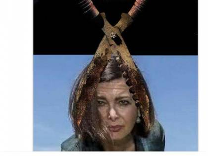 Boldrini, altra foto choc: la testa tagliata da un paio di cesoie