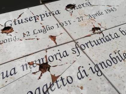 Noli, devastata la targa dedicata a Ghersi, la ragazzina stuprata e uccisa dai partigiani