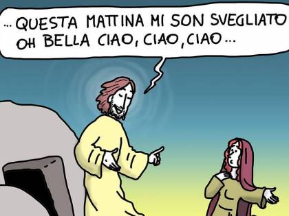 Gesù ora diventa "partigiano". E per il prete canta "Bella Ciao"