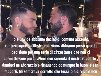 Cristian Imparato si separa dal suo fidanzato: "Ti vorrò sempre bene"