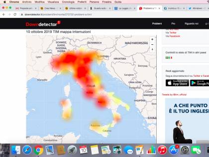 Disservizi sulla rete Tim. Migliaia di segnalazioni in tutta Italia