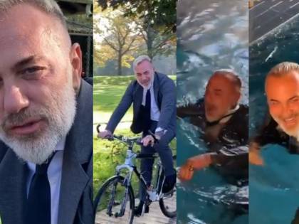 Gianluca Vacchi senza freni in bicicletta: "Tuffarsi nell'ignoto fa sentire liberi"
