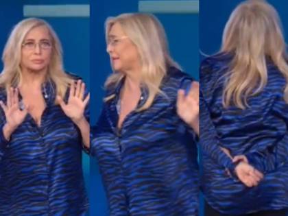 Mara Venier in lacrime in studio dopo l'intervista della mamma di Nadia Toffa