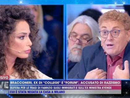 Raffaella Fico e Fabrizio Bracconeri, scontro sul razzismo nel salotto di Live!