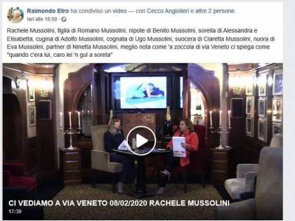 Insulti su Facebook: Rachele Mussolini denuncia ex br Etro