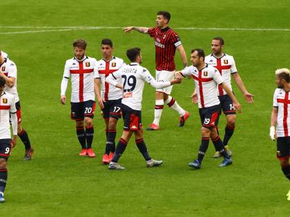 Serie A, il Genoa batte 2-1 il Milan nel deserto del Meazza