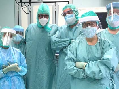 Covid-19, il primo intervento su una paziente positiva