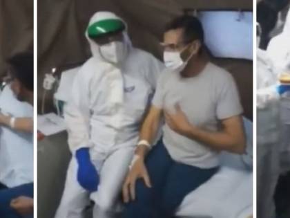 Coronavirus, esercito organizza un compleanno nell'ospedale da campo
