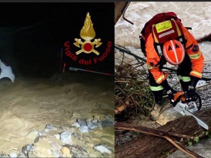 Maltempo, morto vigile del fuoco: un disperso in Piemonte. Esonda il Roya a Ventimiglia