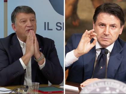 Conte in diretta a sua insaputa. E scoppia la lite col sindacalista
