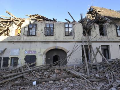 La Croazia trema, distrutta una città