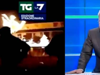 Gaffe in diretta per Mentana: confonde le scene di un film per l'attacco a Capitol Hill