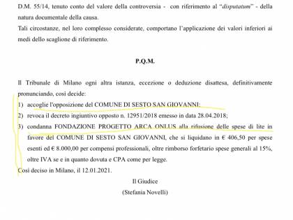 Il giudice dà ragione al Comune. Di Stefano: "Solite irregolarità di Pd e compagni"