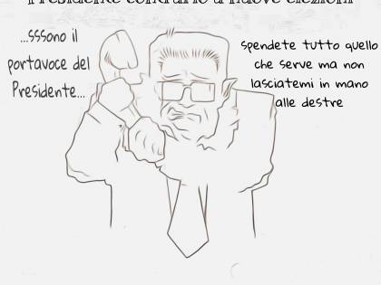 La vignetta del giorno: il Colle smentisce voci sulla contrarietà di andare a nuove elezioni