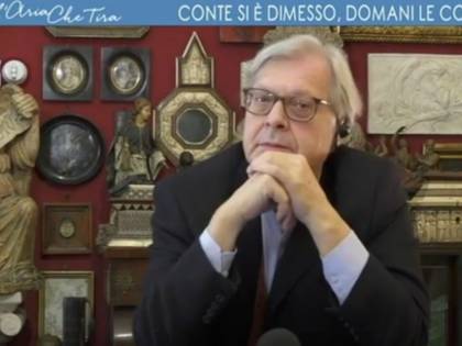 Sgarbi si astiene e cita D'Annunzio: "Memento audere semper"