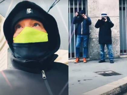Eros Ramazzotti "sfida" i paparazzi. Il video dell'inseguimento in centro a Milano