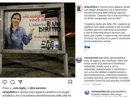 "Ecco la libertà delle donne" I manifesti anti aborto imbrattati dalle femministe