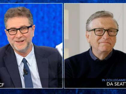Bill Gates fa il gretino da Fazio. Ma tace sull'acquisto di jet privati