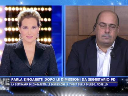 Zingaretti difende la d'Urso dal Pd: "Io sono qui, altri nei salotti"