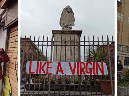 La Madonna a forma di vagina: processione choc delle femministe