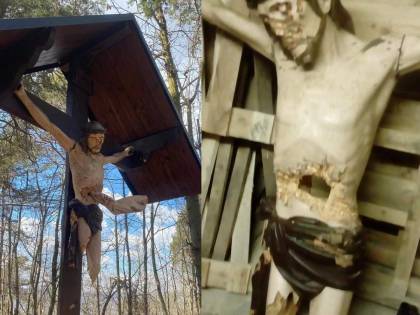 Vilipendio alla statua di Cristo Salvini: "Insulto a nostra storia"