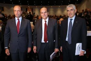 Angelino Alfano, Pier Luigi Bersani e Pier Ferdinando Casini