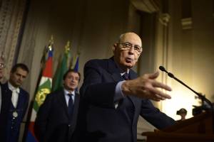 Il presidente della Repubblica, Giorgio Napolitano