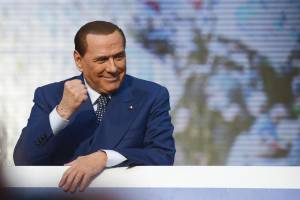 Silvio Berlusconi in piazza del Popolo