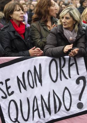 Manifestazione per rivendicare la "dignità rosa"