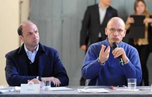 Il premier Enrico Letta col vicepremier Angelino Alfano